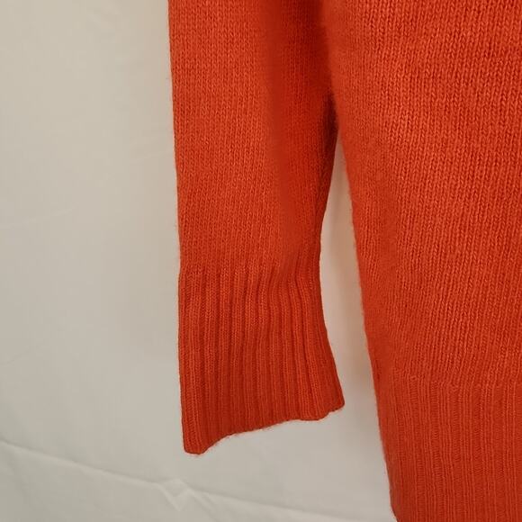 Bartolini Coral/Orange Long Sleeve Turtleneck Wool Cashmere Blend Size SM Italy - Picture 4 of 8